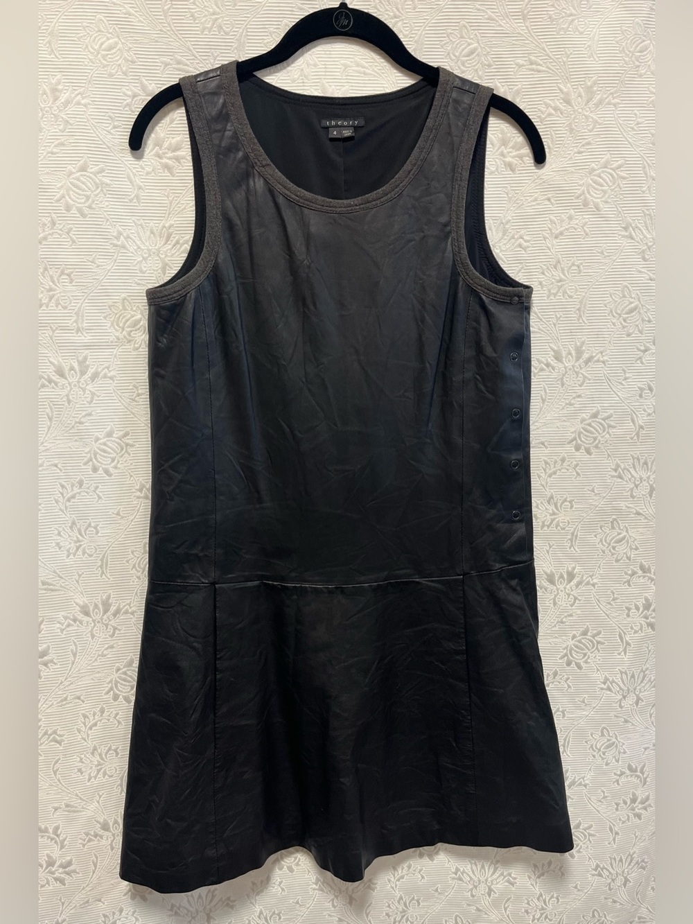 Theory Lambskin Leather Dress 4